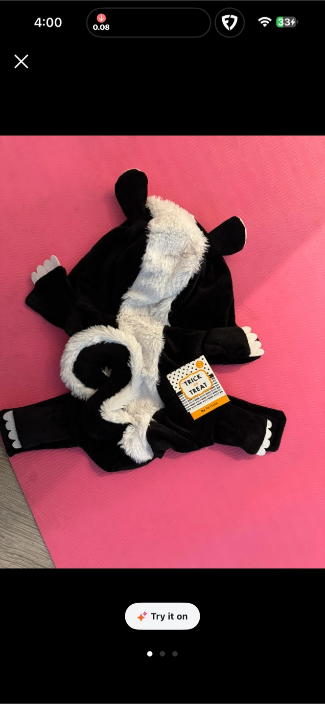 Pet Halloween Costume-Skunk-brand new XS