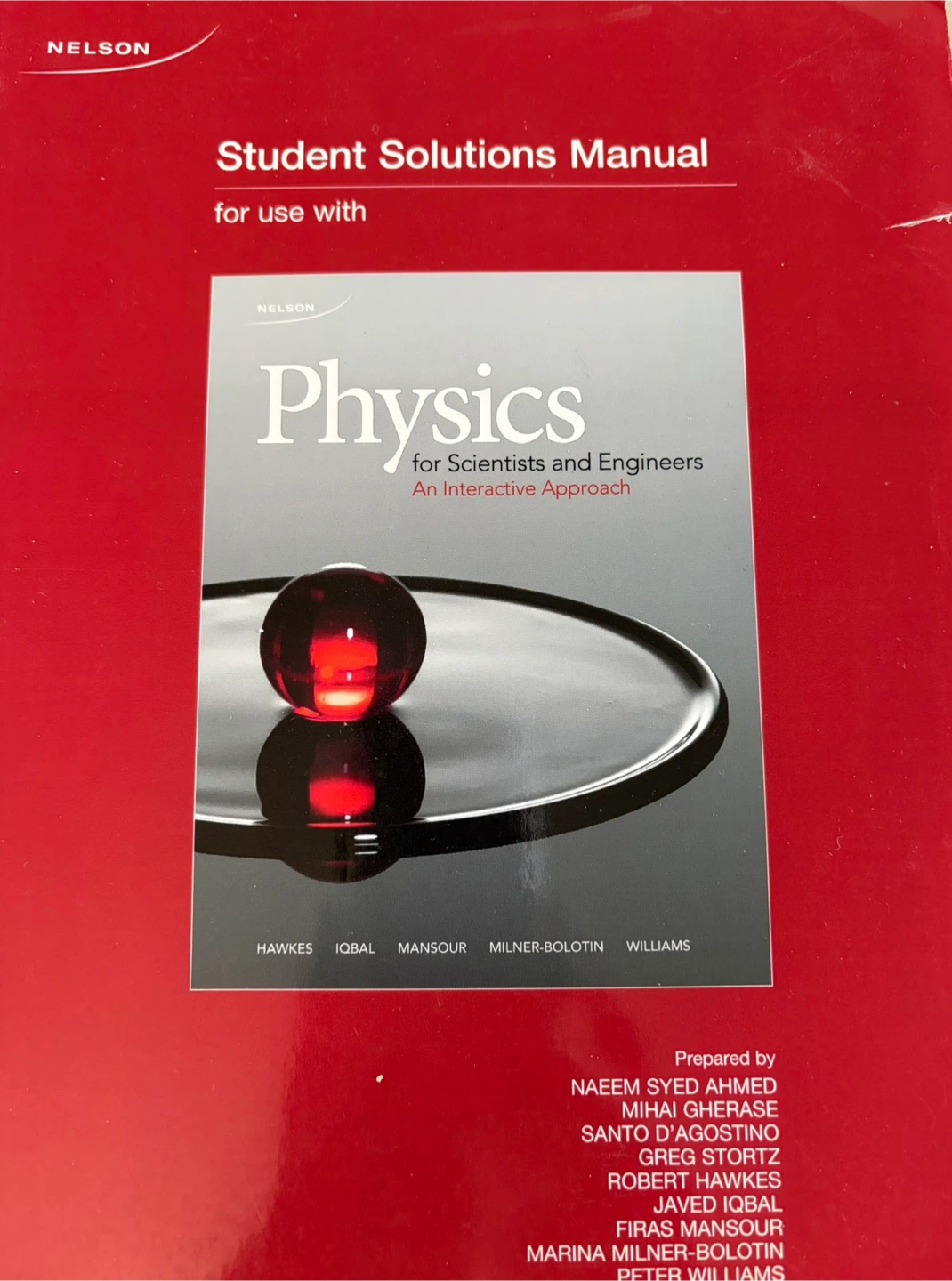 Nelson Physics Student Solutions Manual