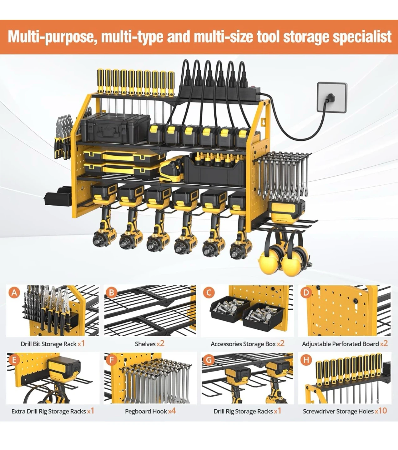 Wall-Mounted Power Tool Storage Organizer - photo 2