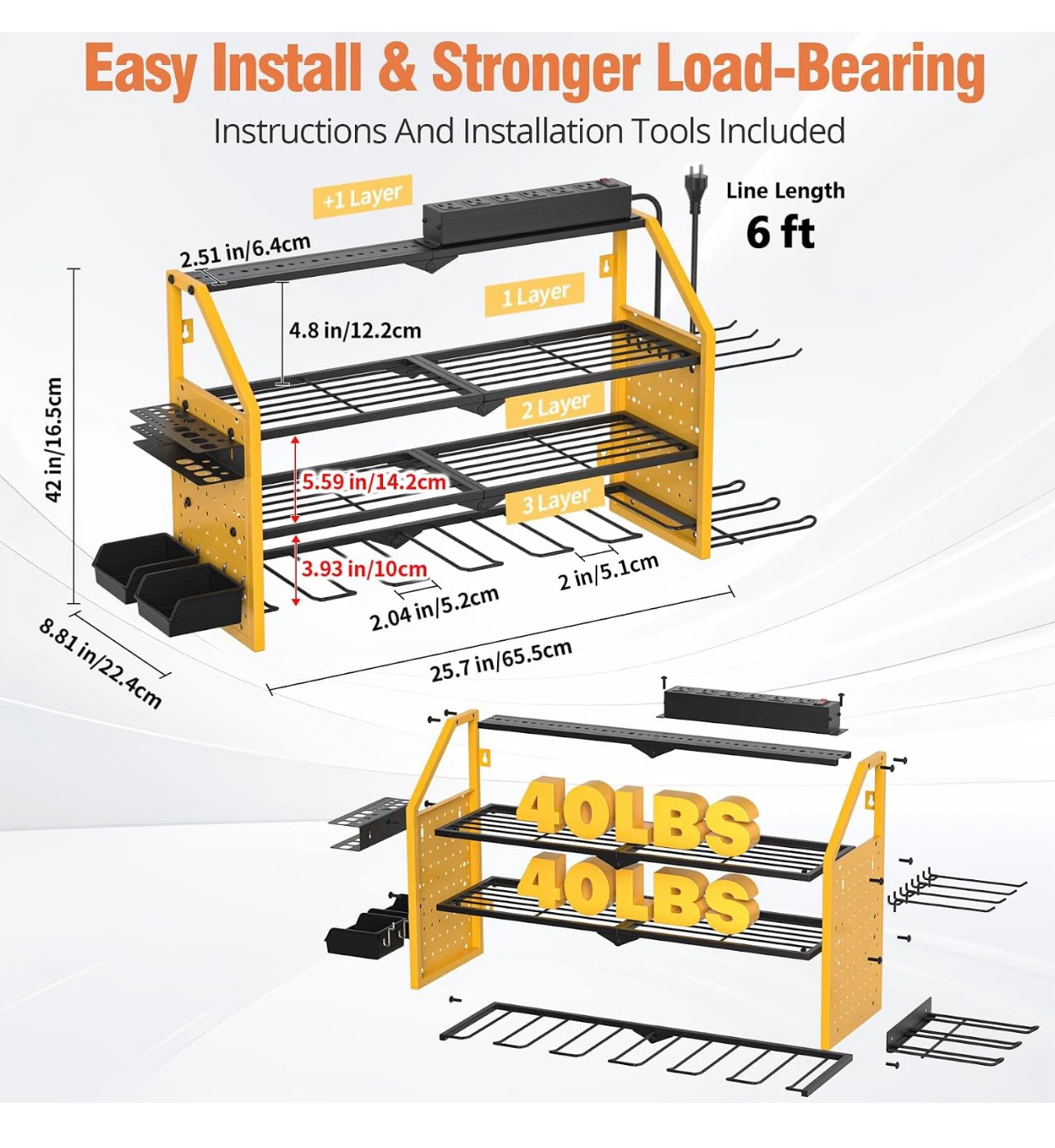 Wall-Mounted Power Tool Storage Organizer - photo 3