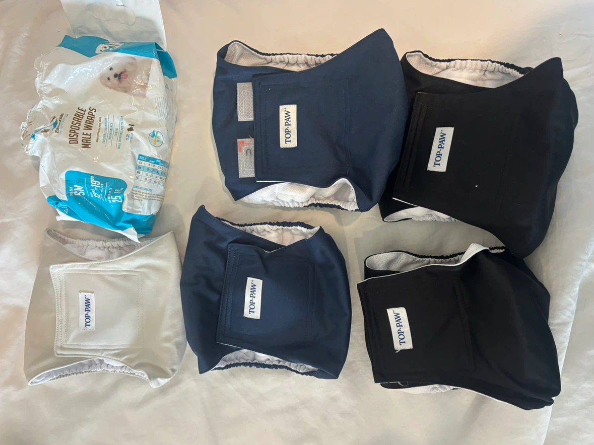 Dog male wraps size medium