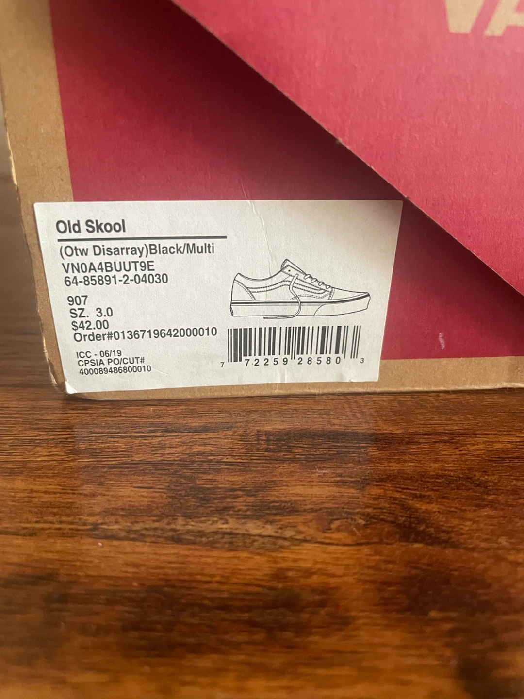 Vans Old Skool Otw Disarray Size 3 - photo 2