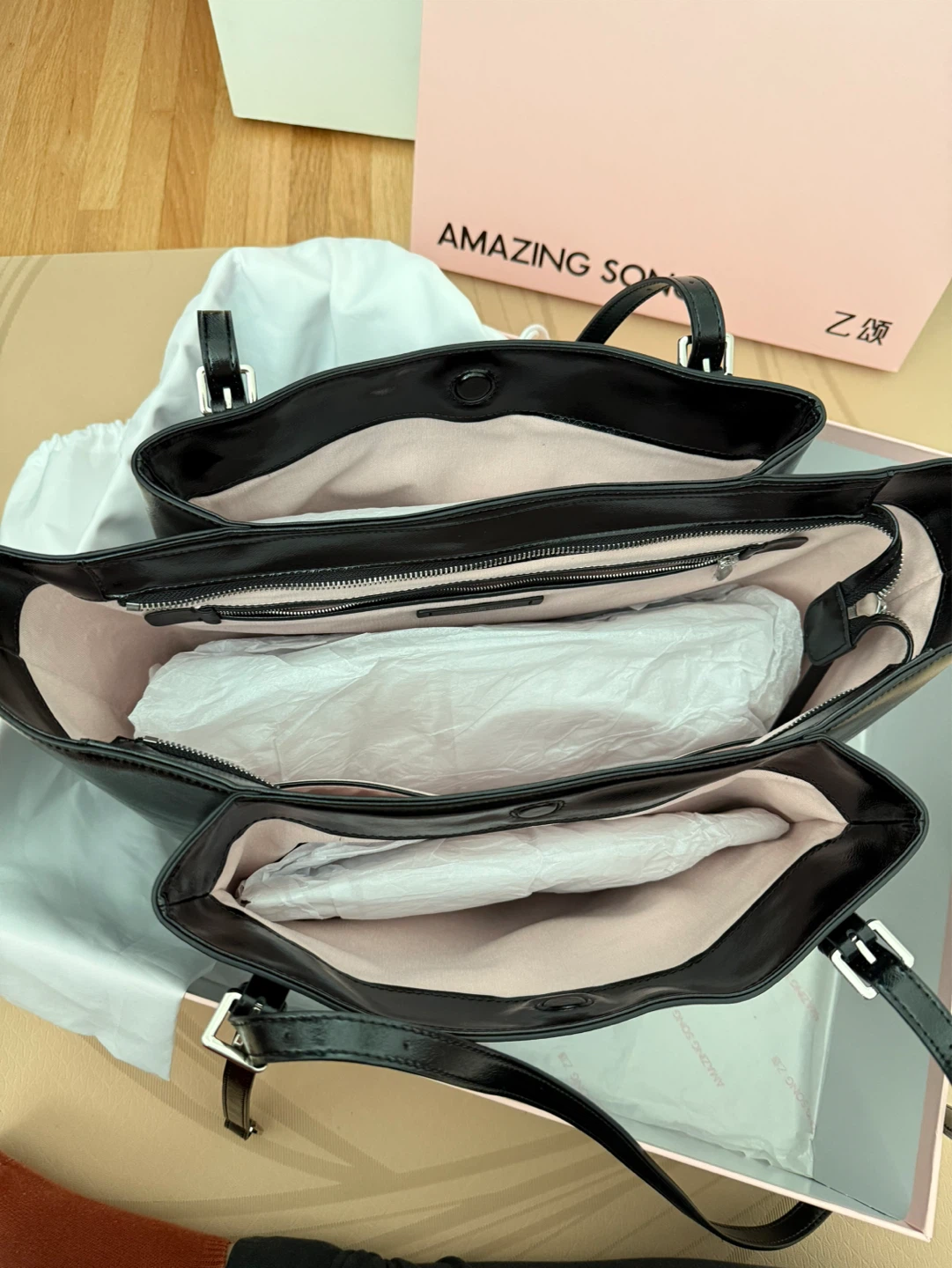 Amazing Song Donut Tote Bag - Elegant Black - photo 3