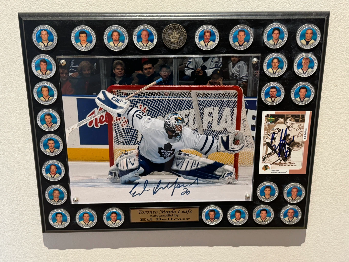 Toronto Maple Leafs Ed Belfour Signed Framed Photo