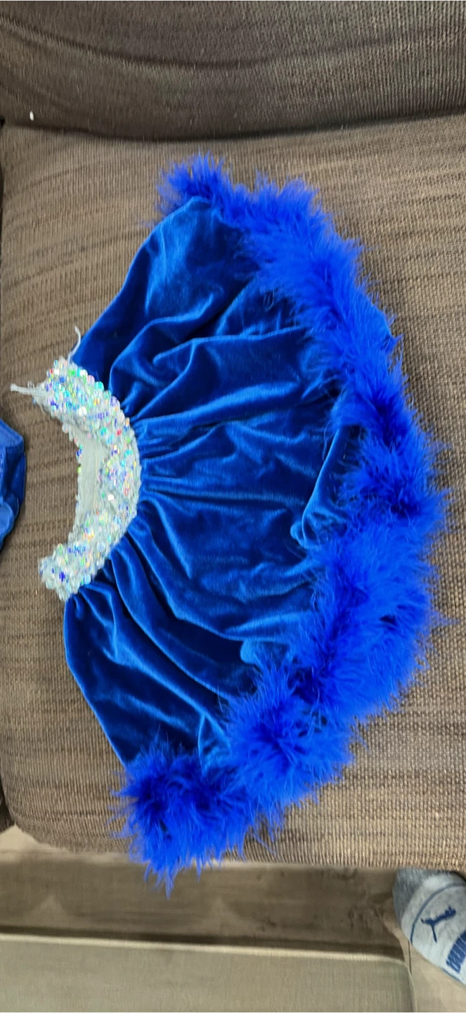 Coqui Blue Velvet Dance Costume Set - photo 2
