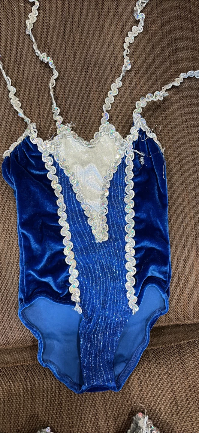 Coqui Blue Velvet Dance Costume Set - photo 3