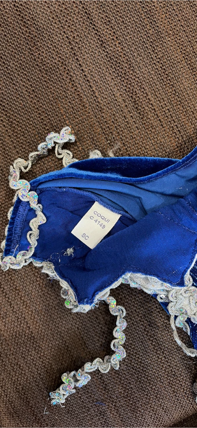 Coqui Blue Velvet Dance Costume Set - photo 4