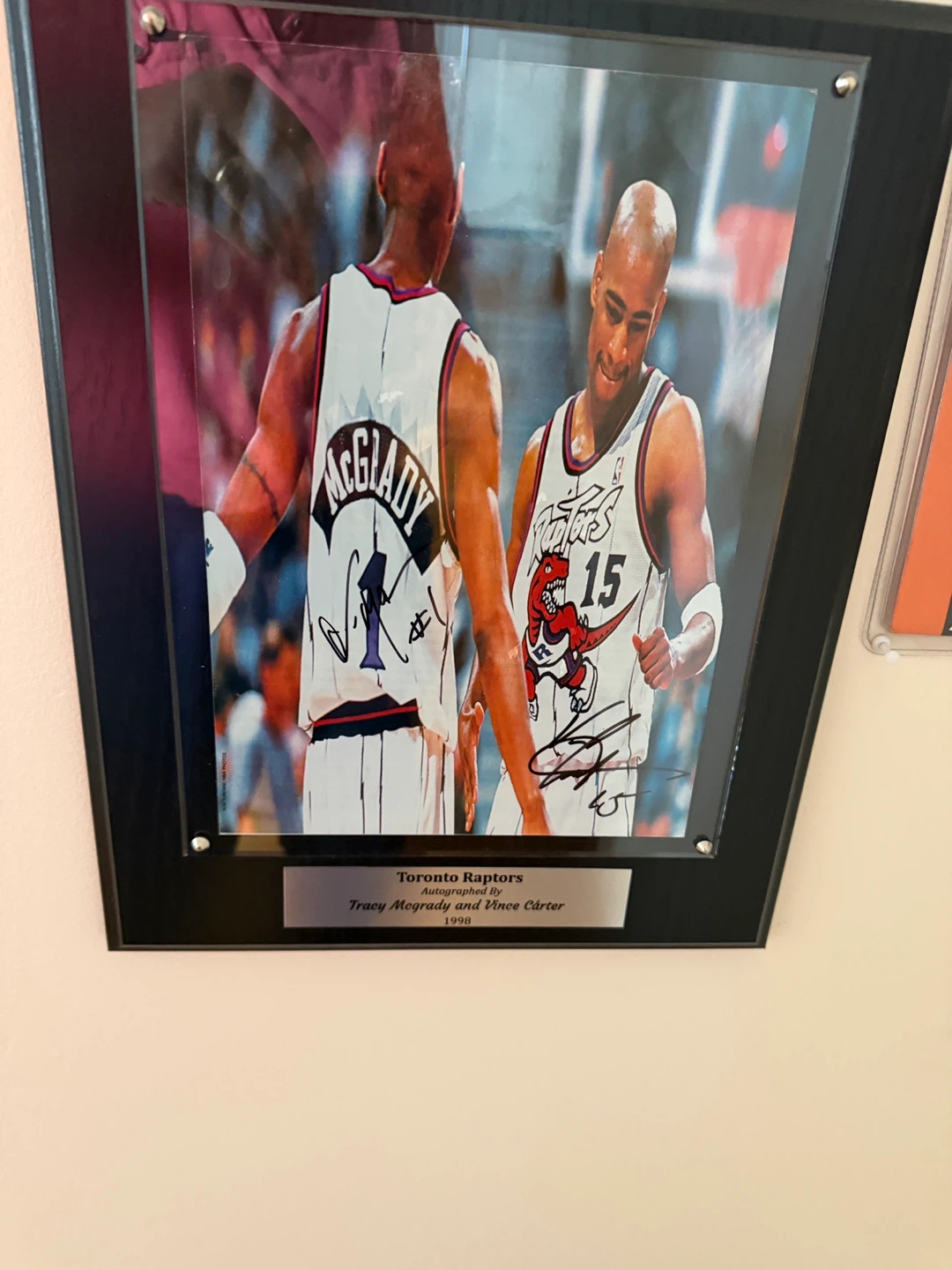 Autographed Vince Carter Basketball and Raptors Photo - photo 2