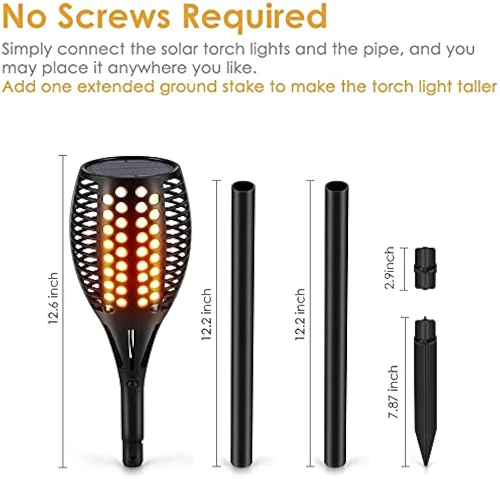Aityvert Upgraded Large Solar Flame Torch Lights BNIB - photo 2