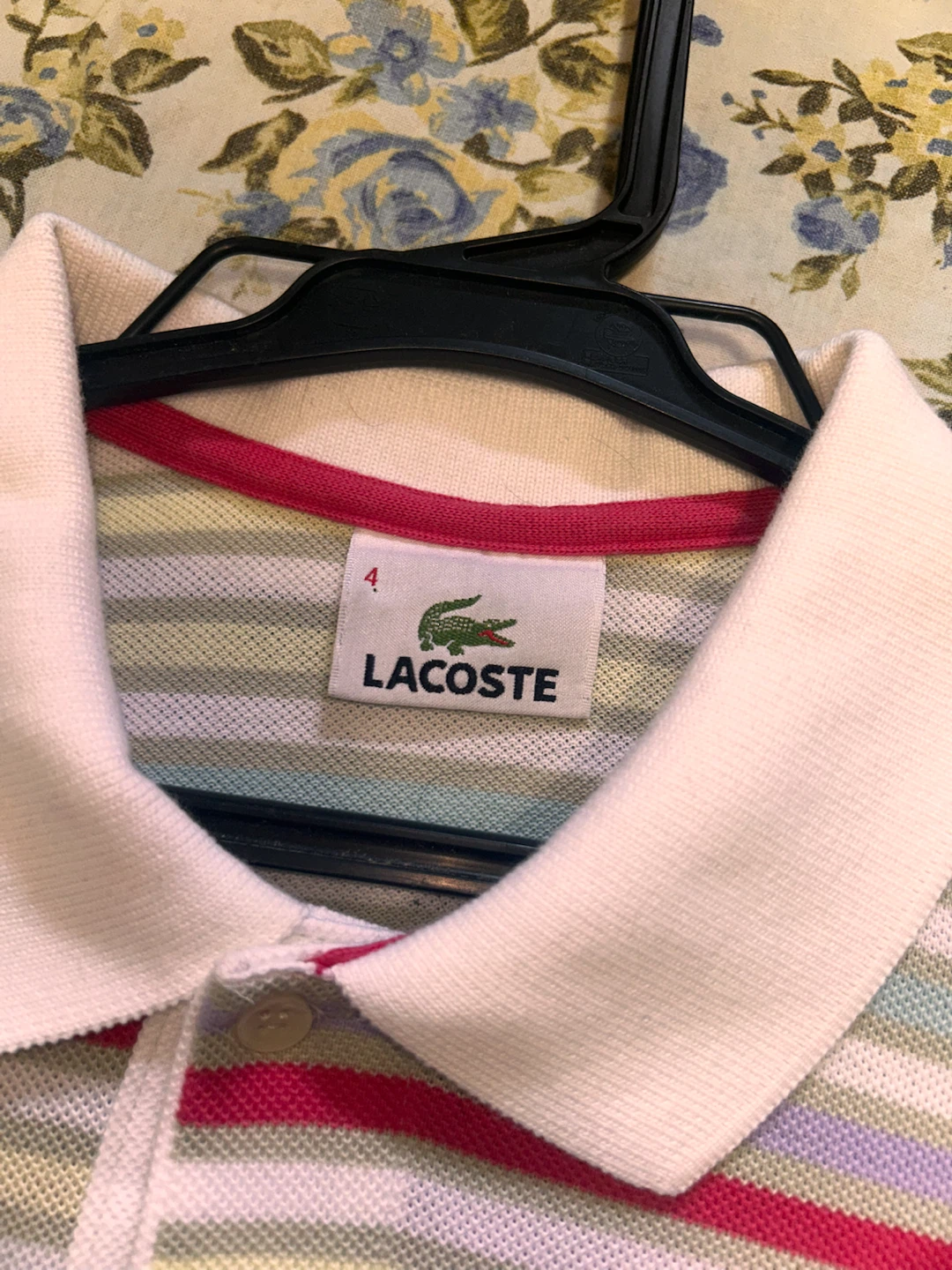 Lacoste striped polo shirt, size 4 - photo 2
