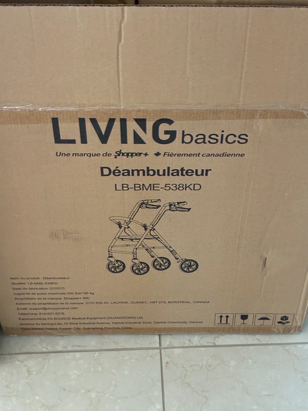 Brand New LIVINGbasics 4-Wheel Rollator Walker – Blue - photo 2
