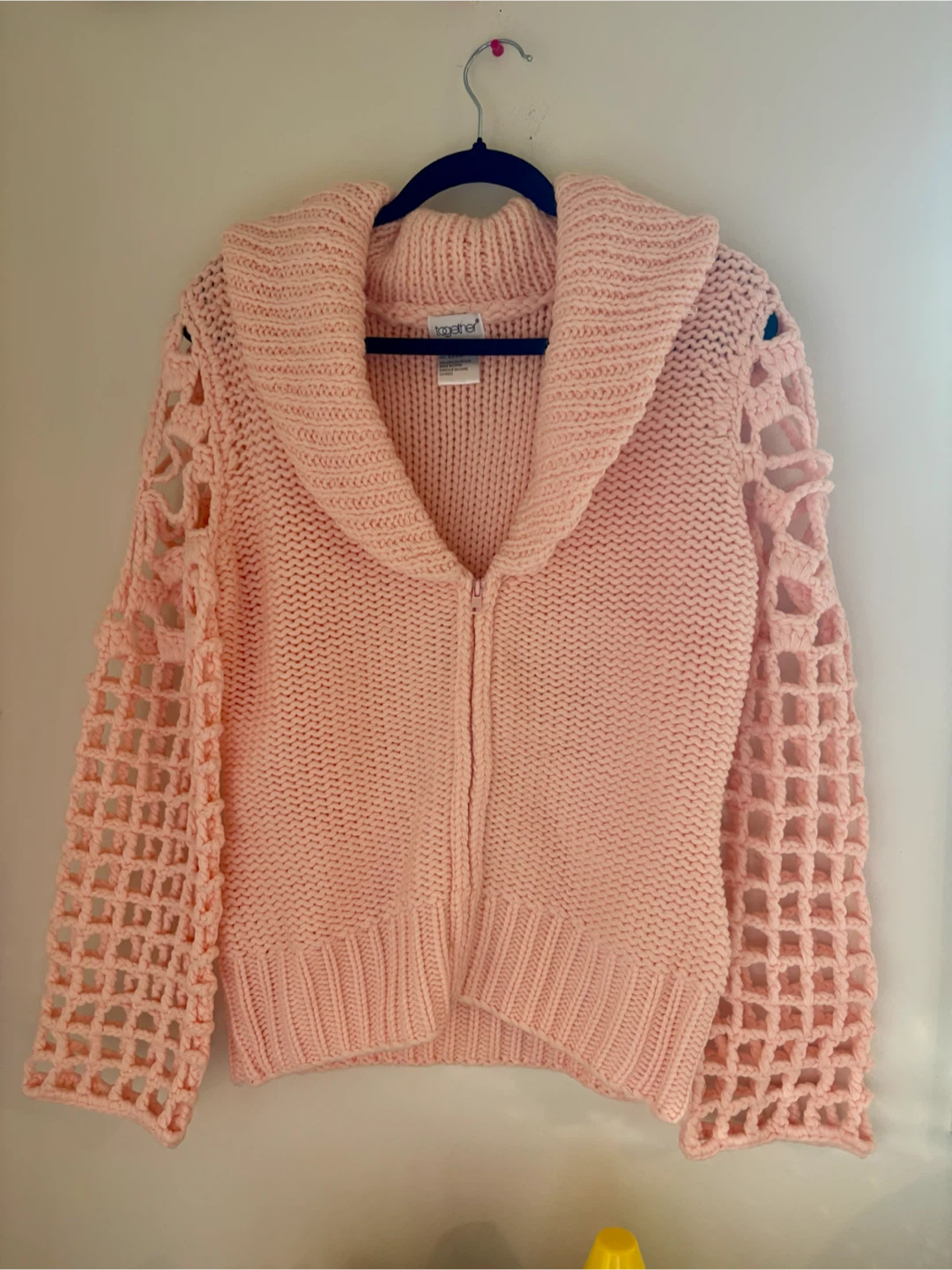 Together Pink Knit Zip-Up Sweater Size 6-8