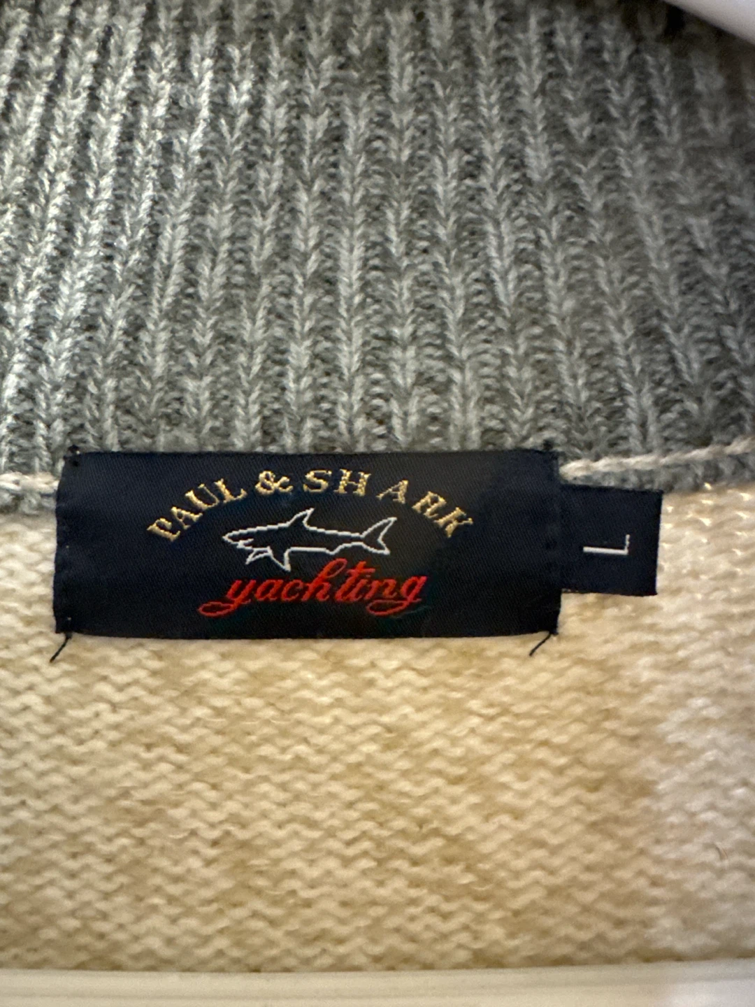 Paul & Shark Yachting Zip-Up Sweater sz L 100% wool - photo 3