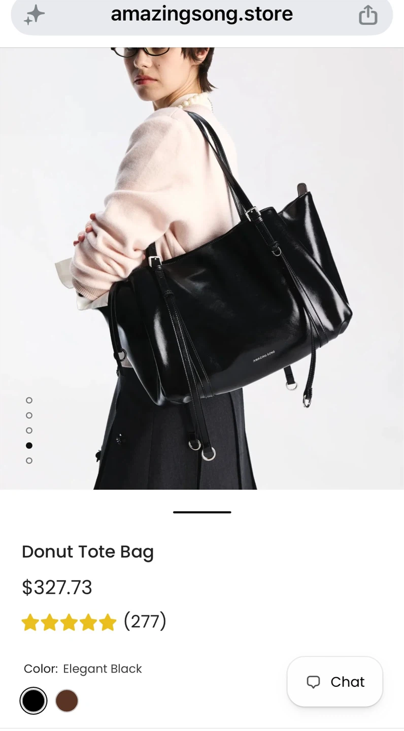 Amazing Song Donut Tote Bag - Elegant Black - photo 4