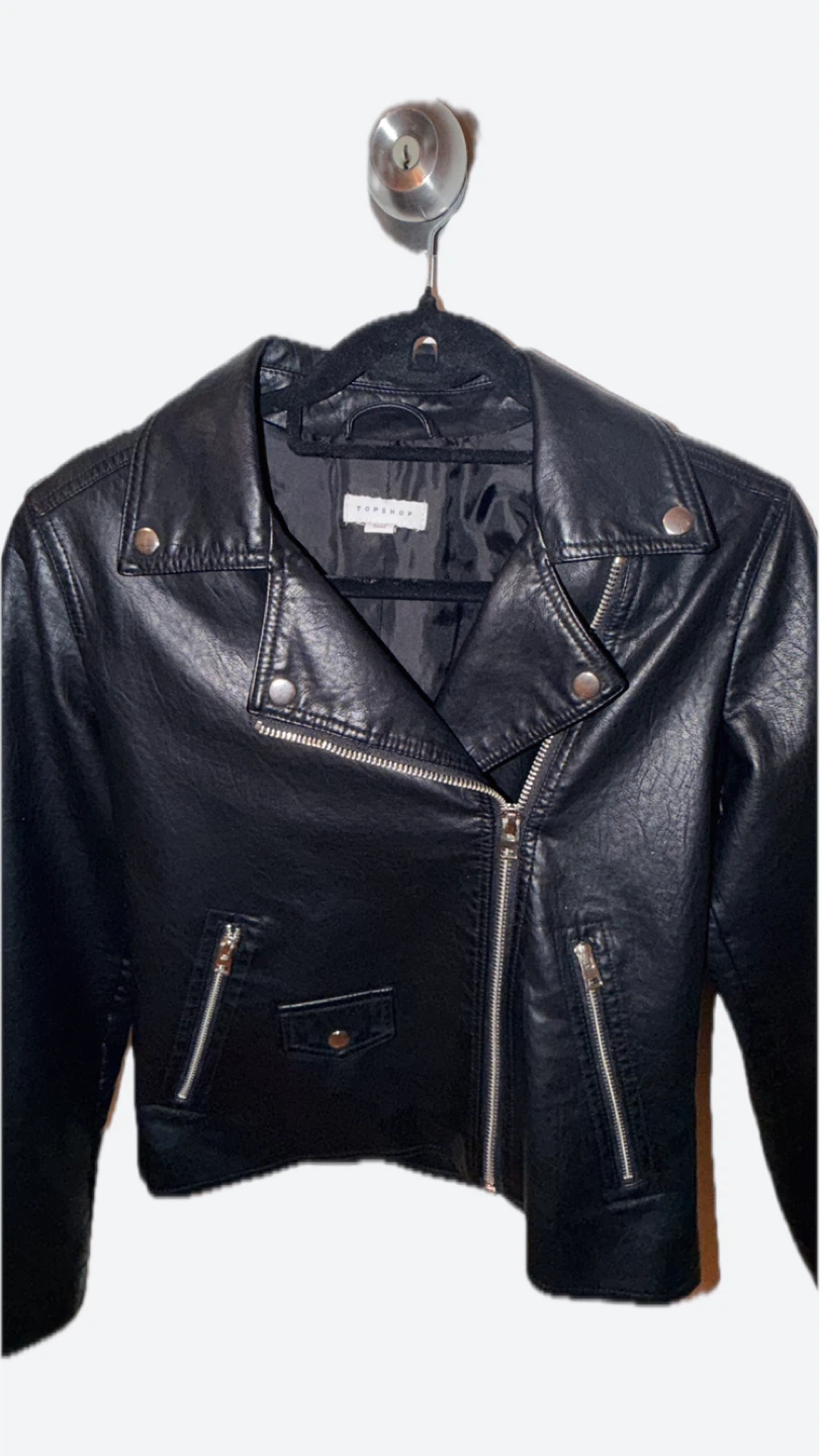 Topshop Black Faux Leather Jacket
