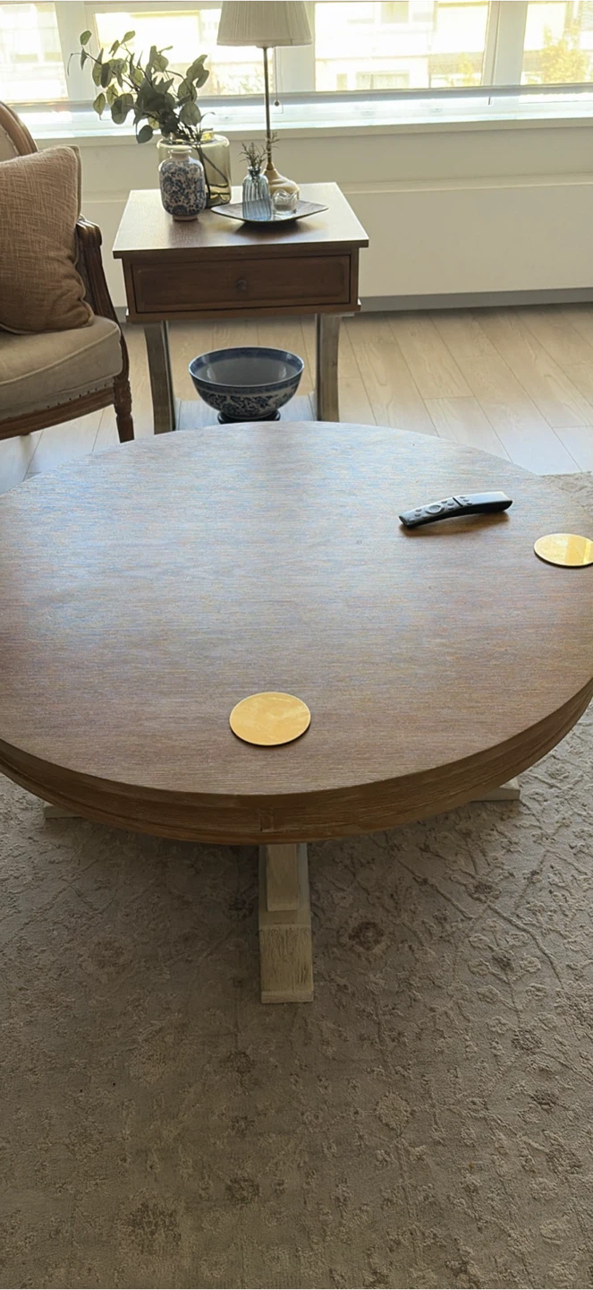 Wooden end table with drawer and shelf