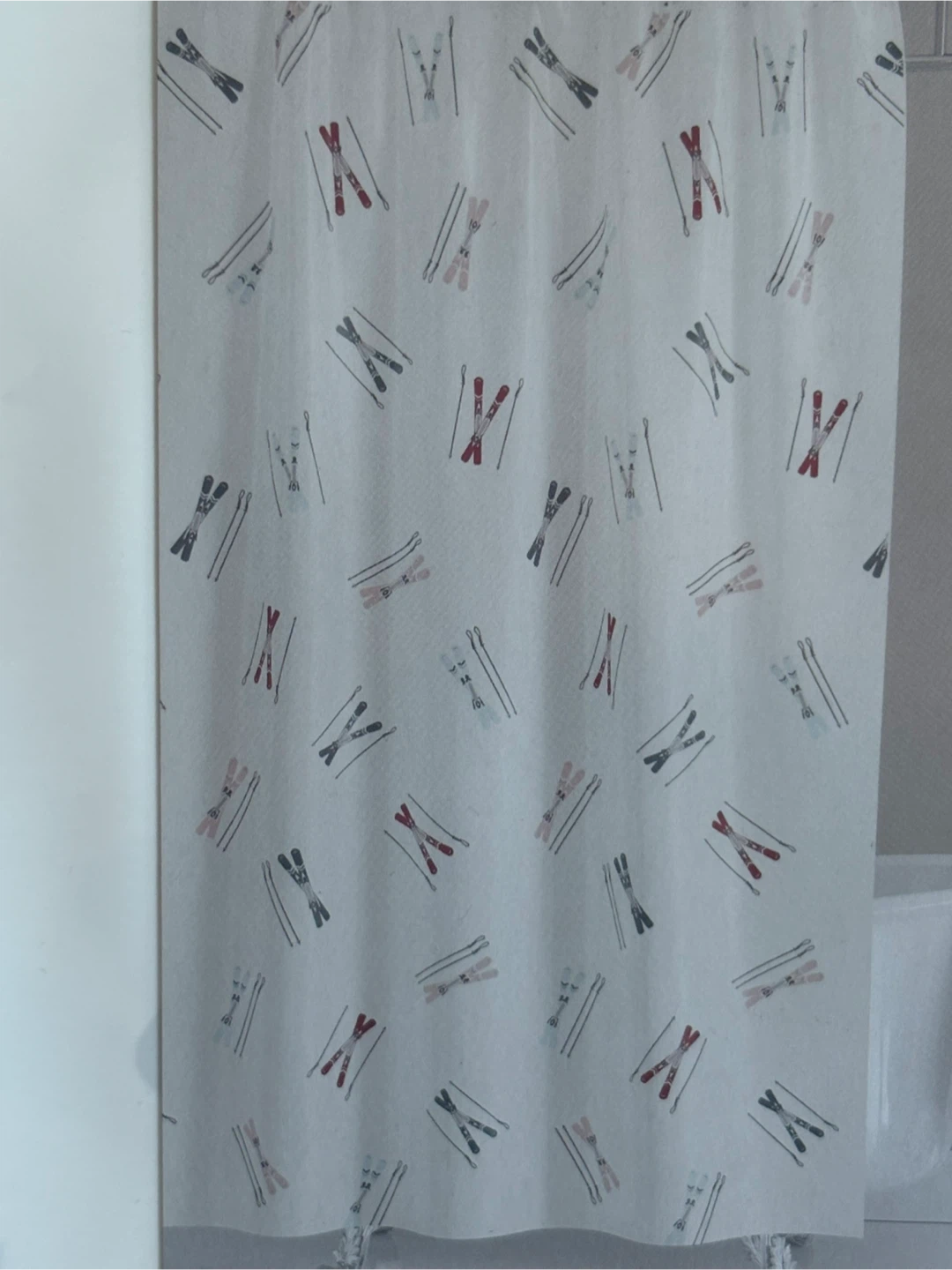 Brand New Holiday Time Ski PEVA Shower Curtain - photo 2