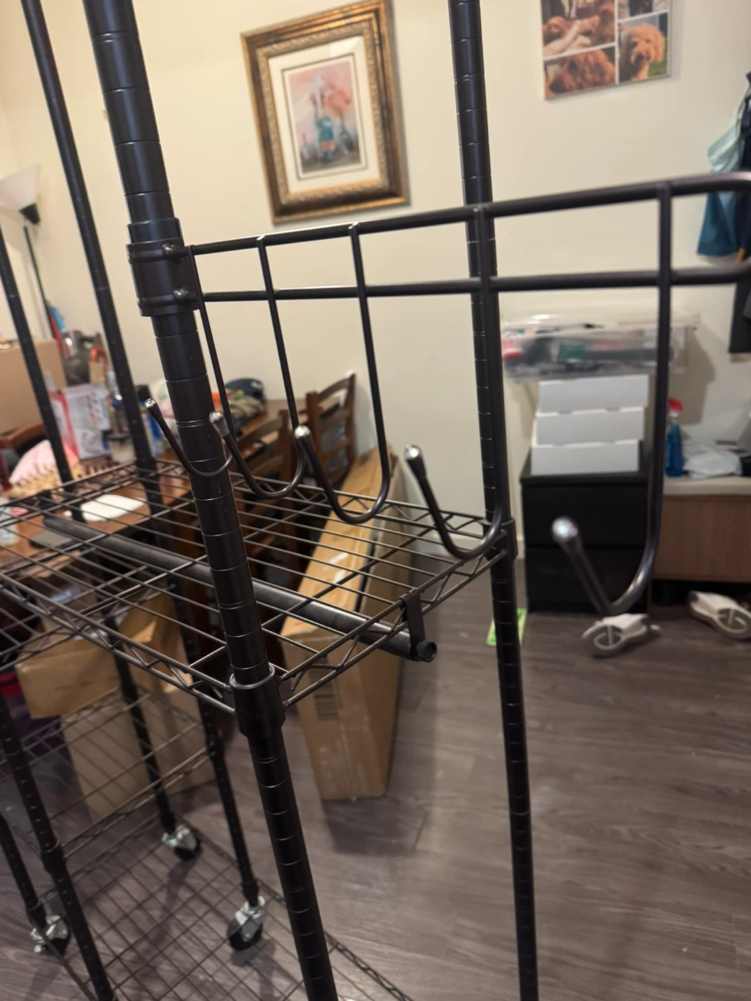 Metal Wire Garment Rack with Shoe Shelves - photo 3