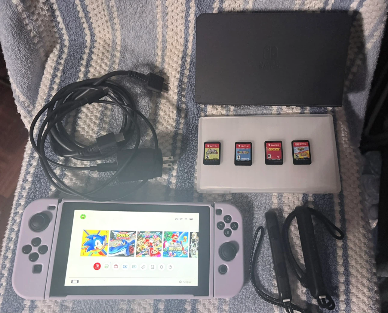 Nintendo Switch Console Bundle with 4 Games