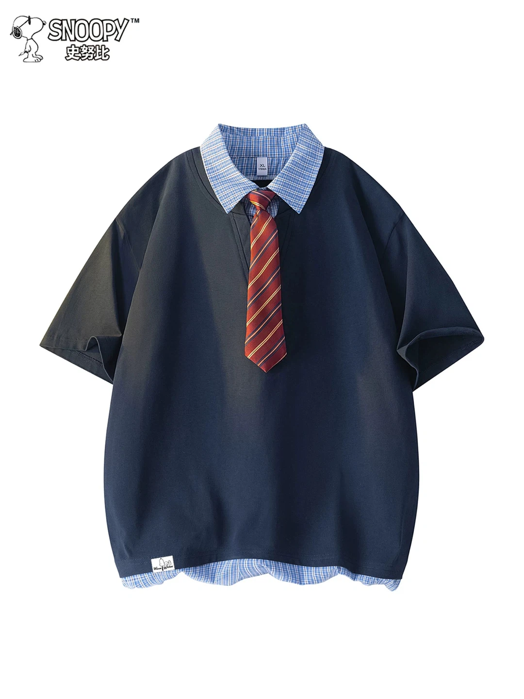 Snoopy school uniform style short sleeve shirt - photo 2