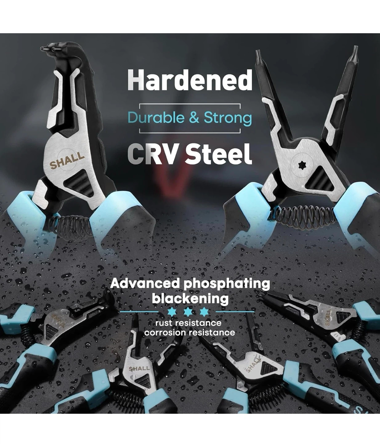 SHALL 7-inch Snap Ring Pliers Set - photo 2