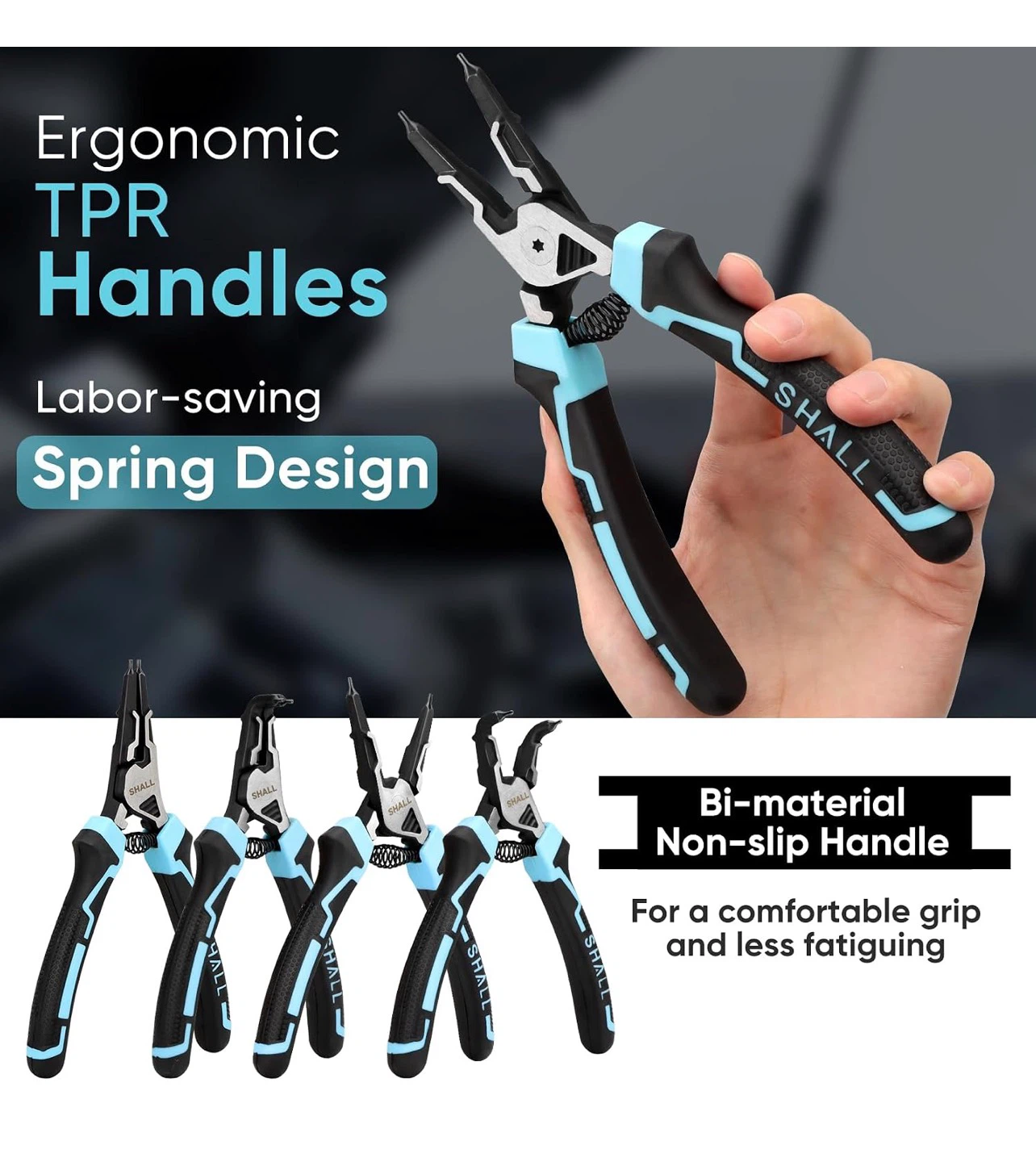 SHALL 7-inch Snap Ring Pliers Set - photo 3