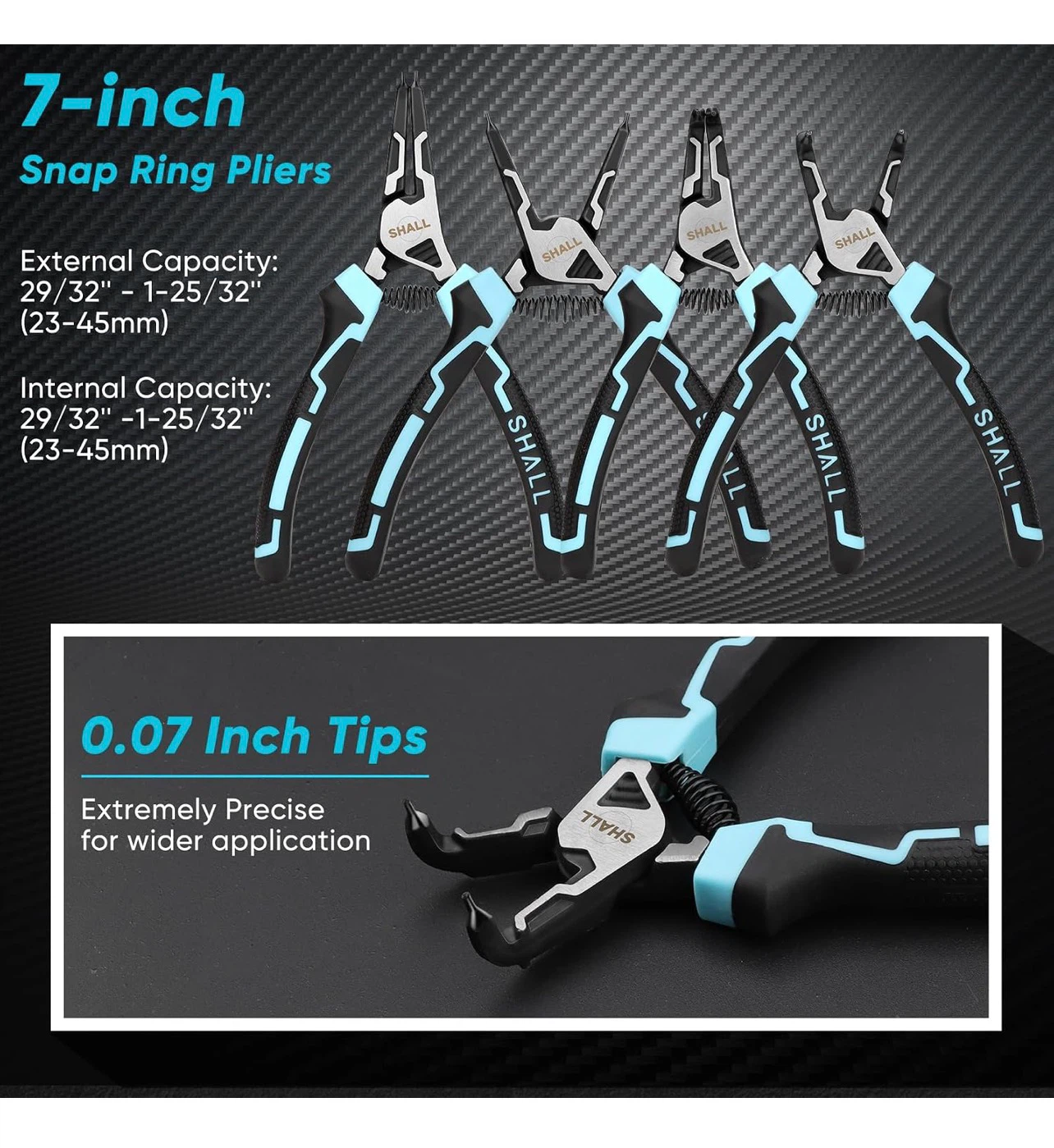 SHALL 7-inch Snap Ring Pliers Set - photo 5