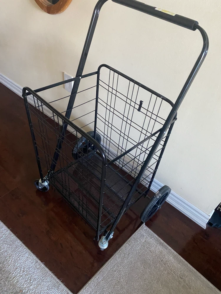 Black Folding Shopping Cart