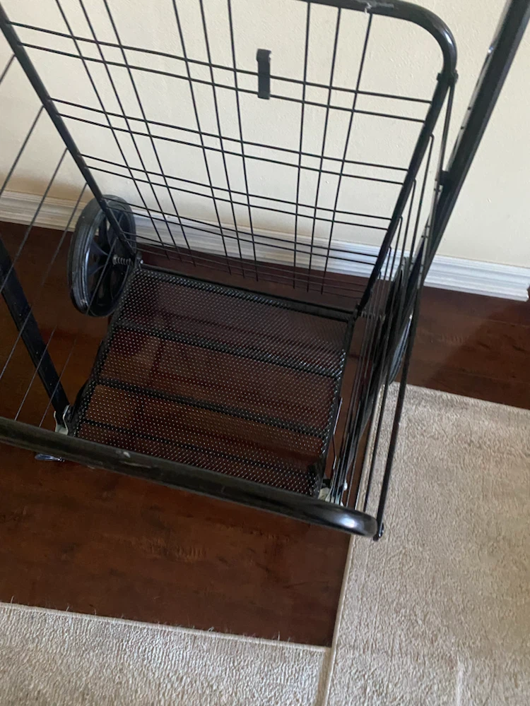 Black Folding Shopping Cart - photo 2