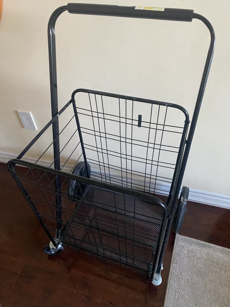 Black Folding Shopping Cart - photo 3