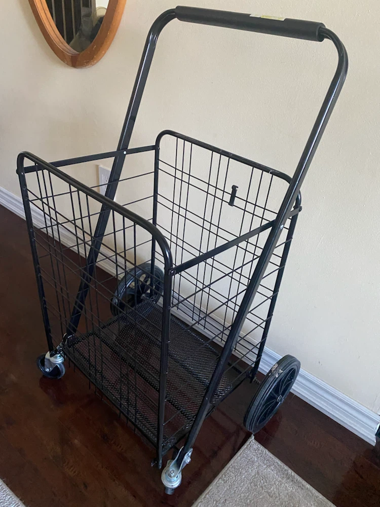 Black Folding Shopping Cart - photo 4