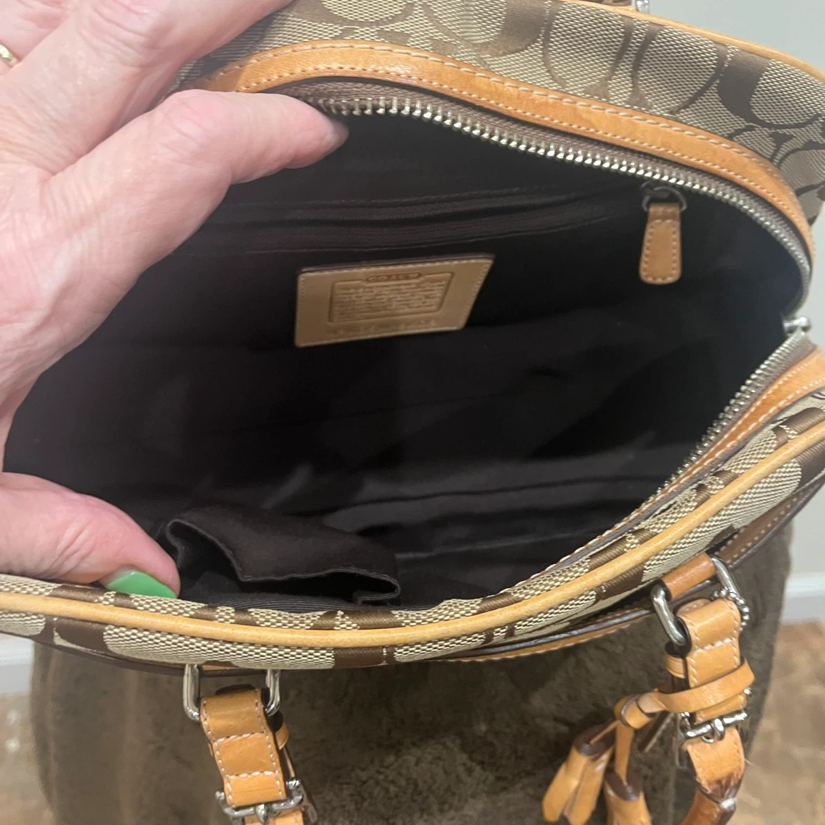 Coach Signature Canvas and Leather Satchel - photo 5
