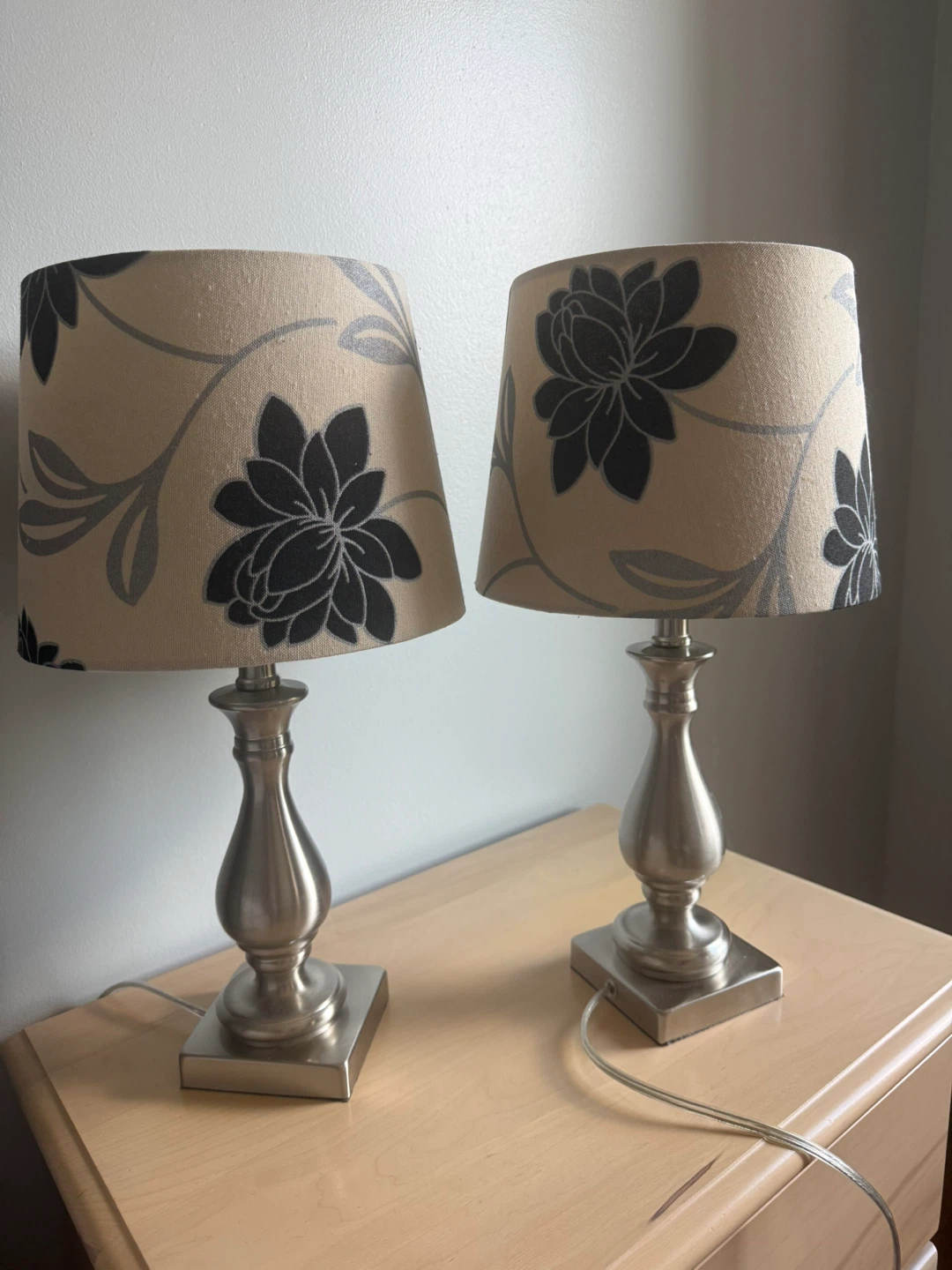 Set of Two Floral Table Lamps $20 for both