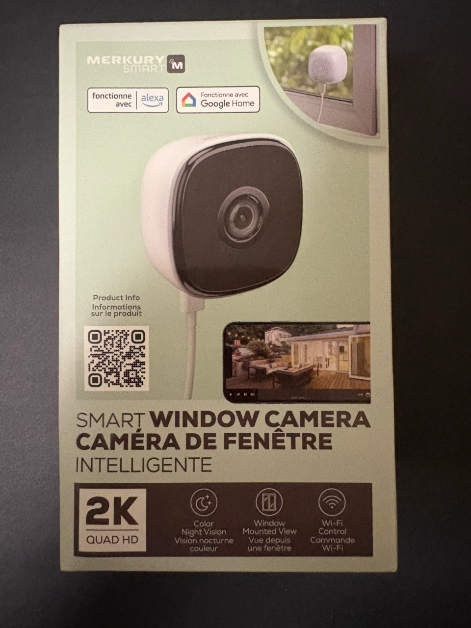 Merkury Smart Window Camera 2K