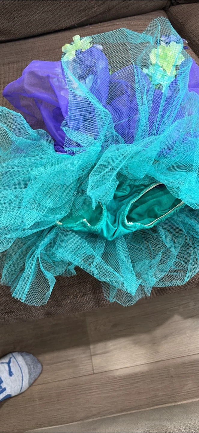 Purple and Teal Floral Tutu Dress - photo 3