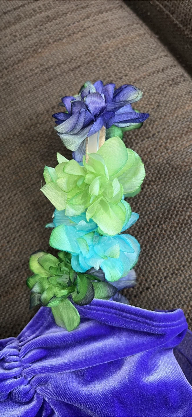 Purple and Teal Floral Tutu Dress - photo 4