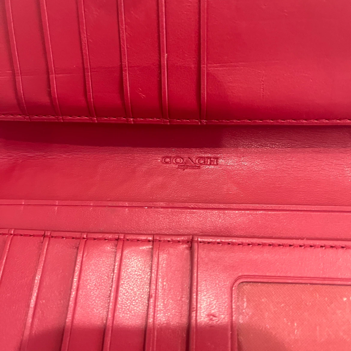 Coach Red Leather Wallet - photo 3