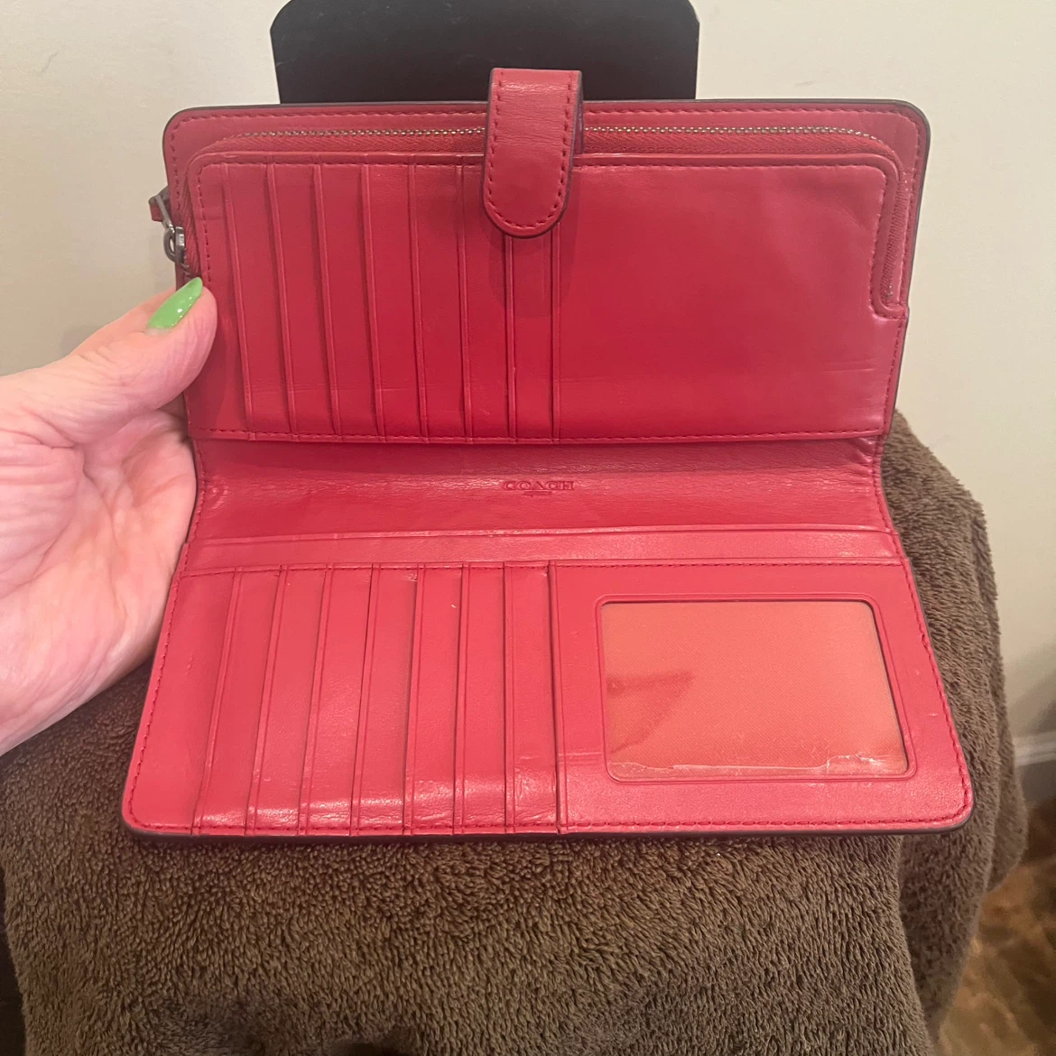 Coach Red Leather Wallet - photo 4