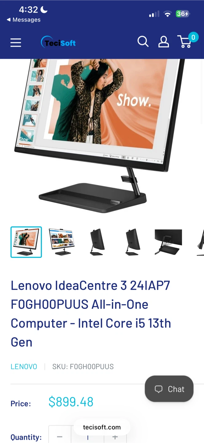 Lenovo IdeaCentre 3 24IAP7 All-in-One Computer
