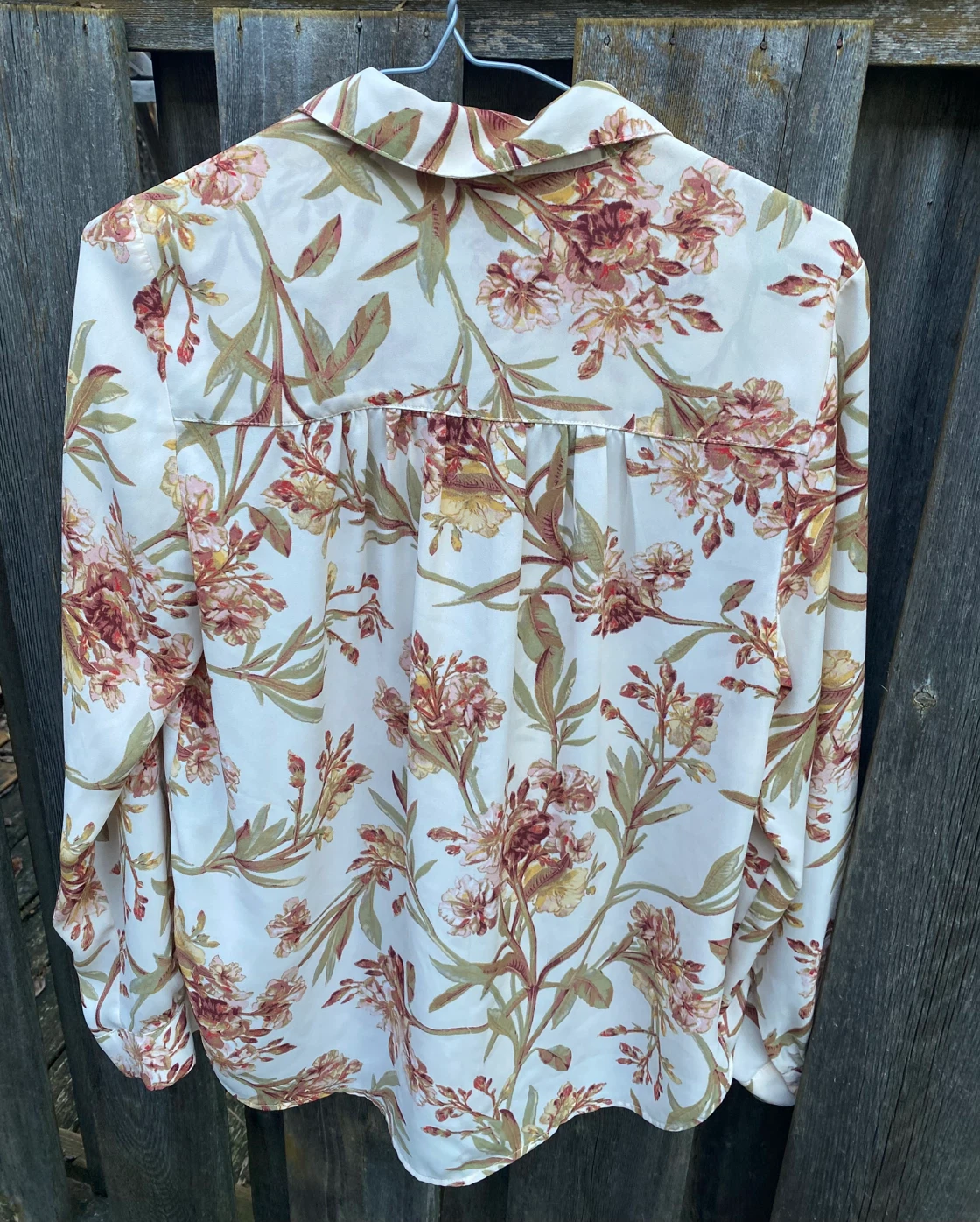 H&M Floral Long Sleeve Button-Up Shirt, Size 2 ( X-Small) - photo 4