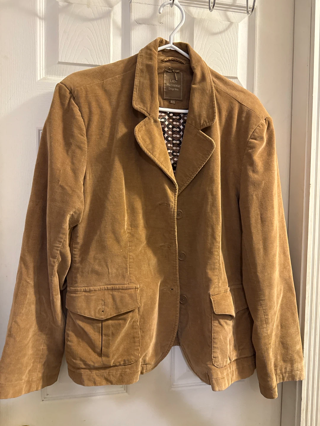 Lady Hathaway Corduroy Blazer Tan