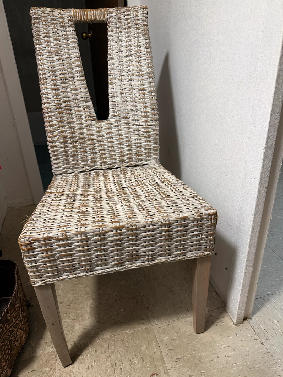 Woven Wicker Dining Chair