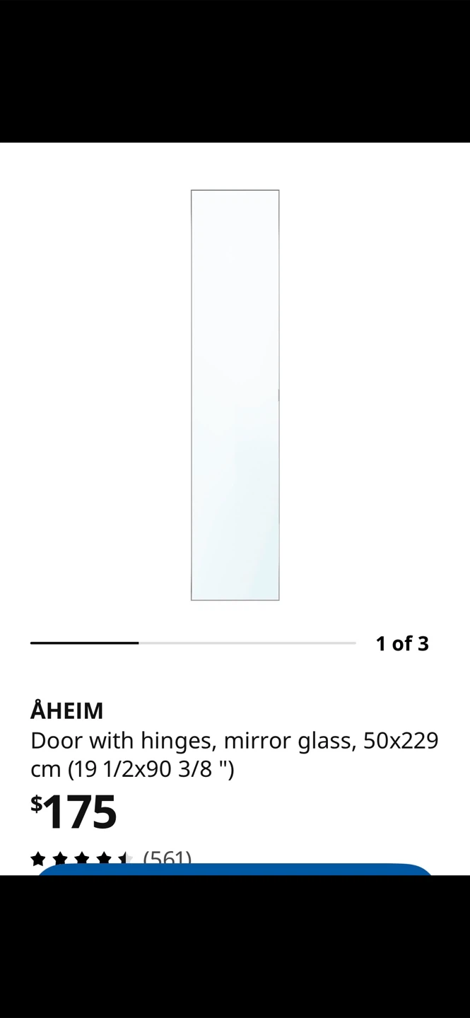 IKEA ÅHEIM Mirrored Door for Pax Wardrobe