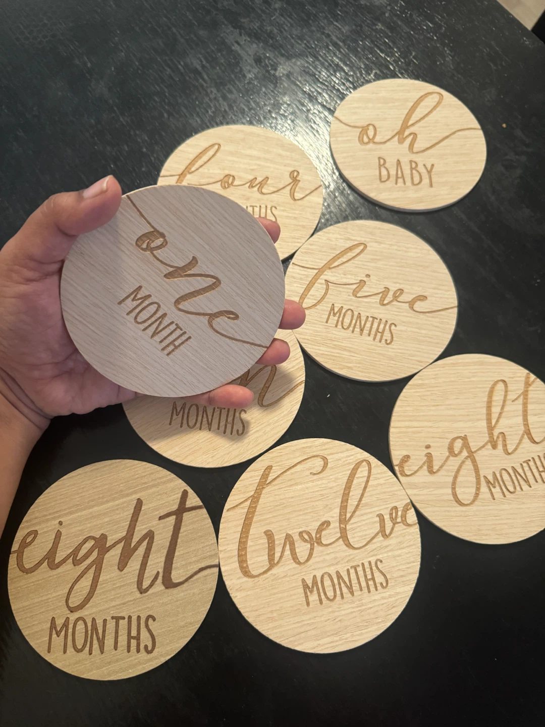Wooden Baby Monthly Milestone Discs