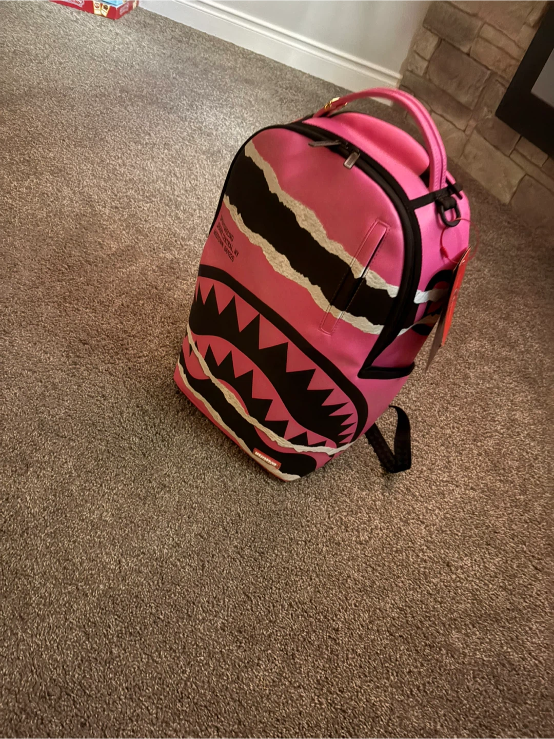 Sprayground Pink Shark Backpack
