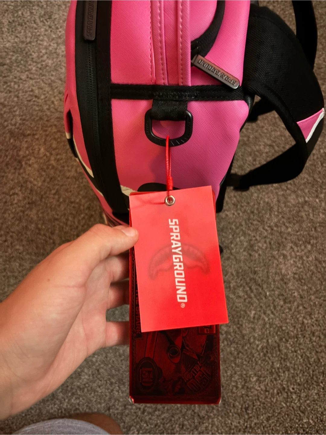 Sprayground Pink Shark Backpack - photo 3