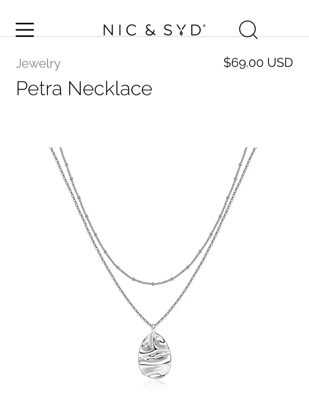 Brand New In Box NIC & SYD Petra Necklace - photo 3