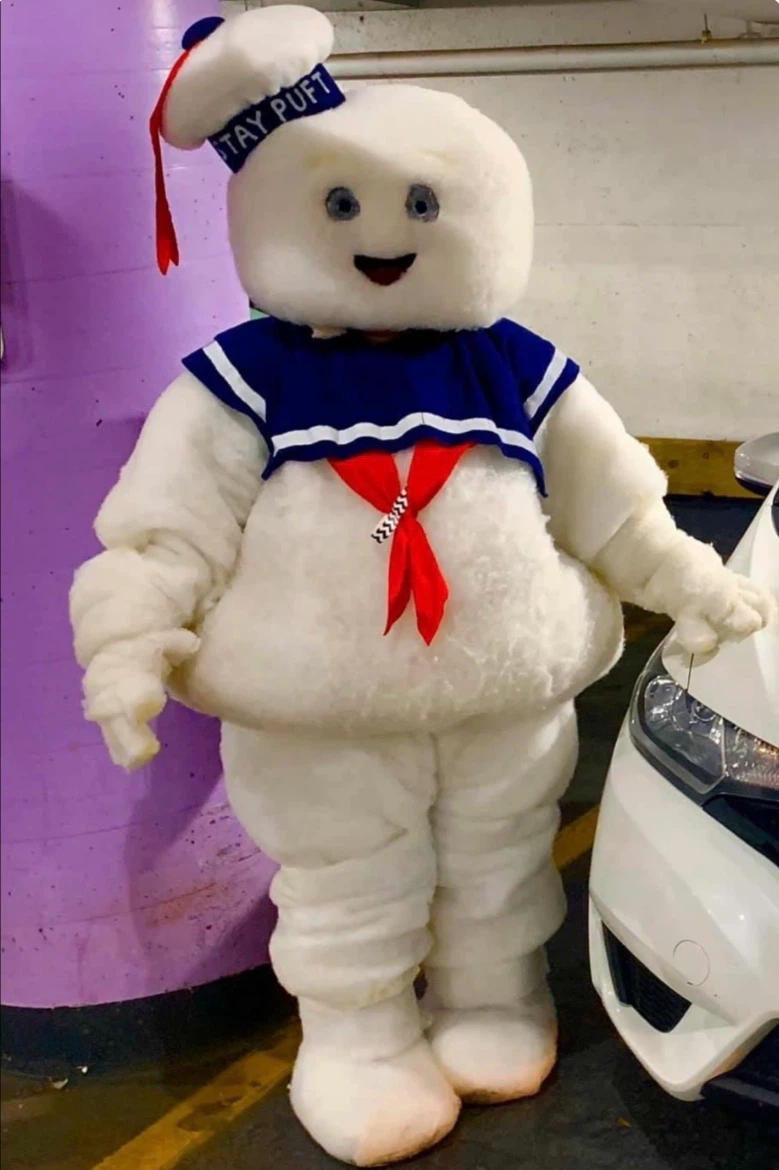 Ghostbusters Stay Puft Marshmallow Man mascot costume