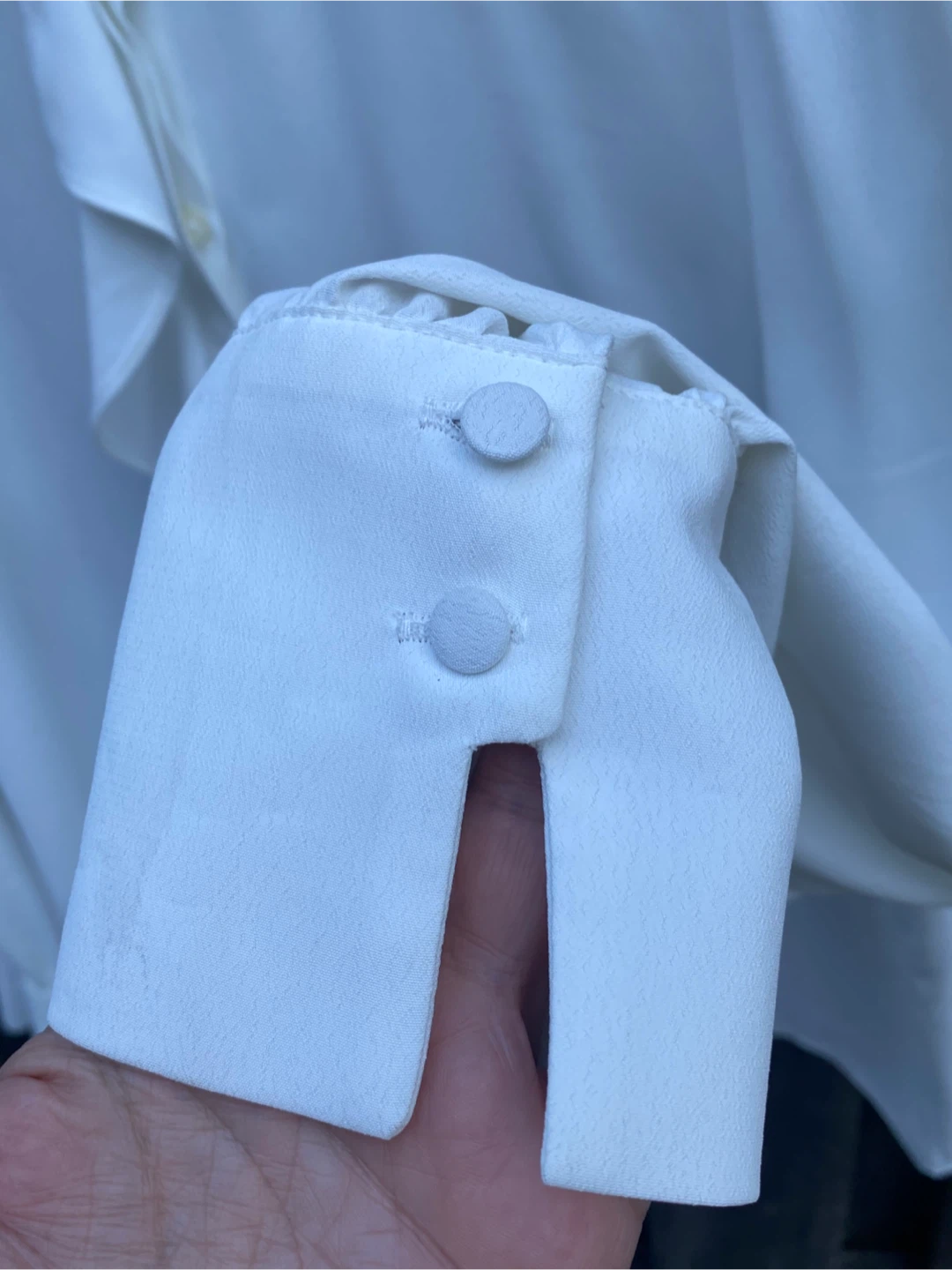 H&M White Ruffle Detail Blouse, Size M - photo 5
