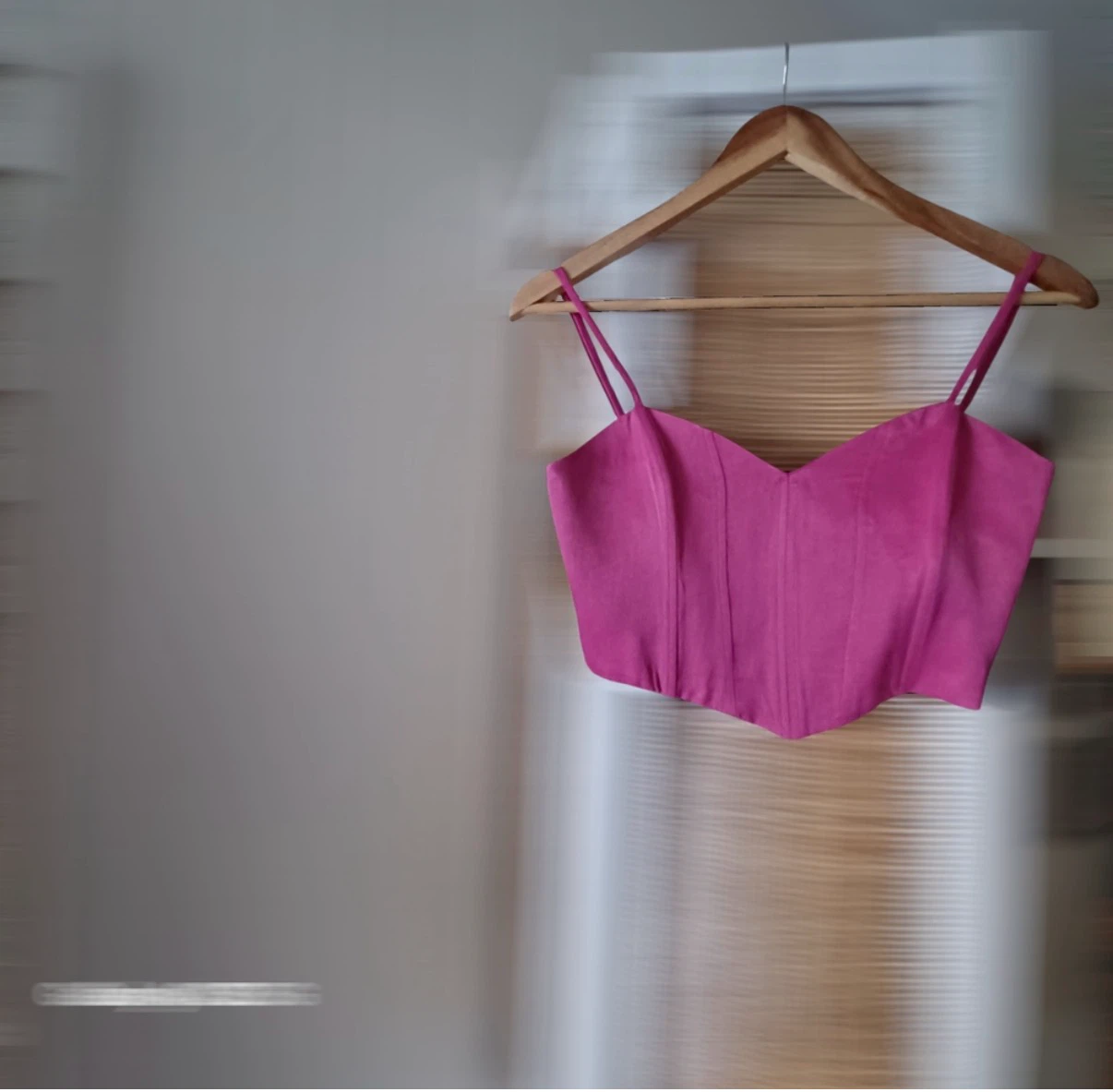 Zara Pink Corset Style Crop Top